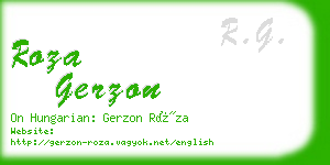 roza gerzon business card